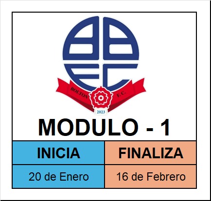 MODULO 1 - INICIA 20 DE ENERO, FINALIZA 16 DE FEBRERO